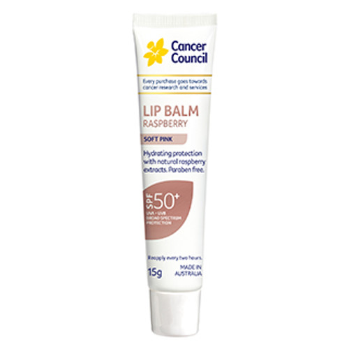 Cancer Council  Lip Balm Raspberry SPF50+ 15g