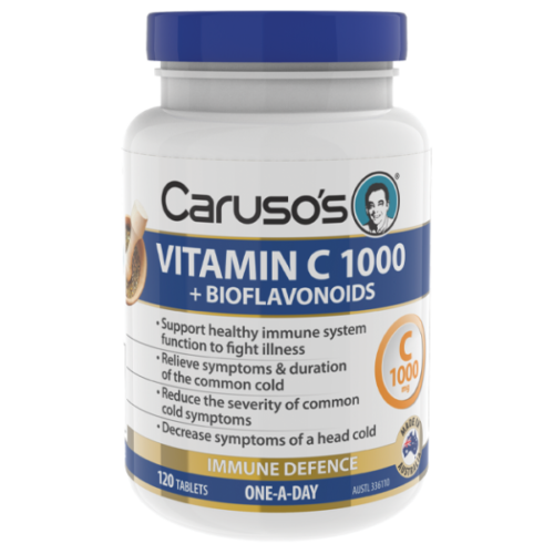 Caruso's Vitamin C 1000mg + Bioflavonoids 120 Tablets