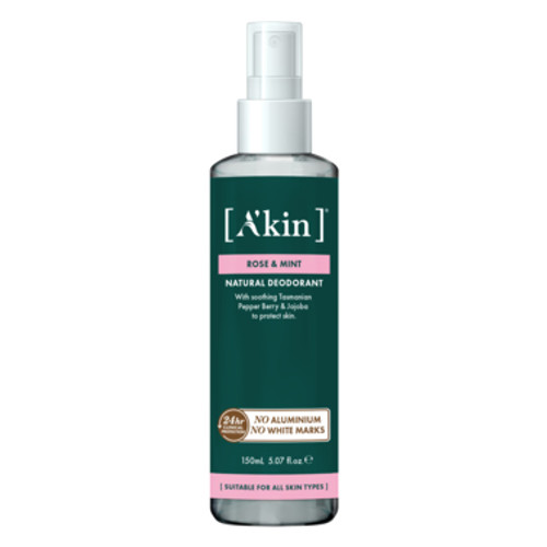 A'Kin Rose & Mint  Deodorant Spray 150mL