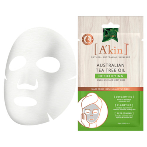 A'Kin  Australian Tea Tree Oil Detoxifying Face Sheet Mask 1 pack