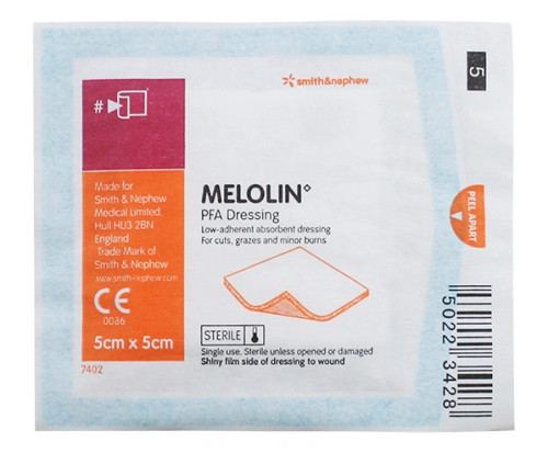 Melolin Non-Adhesive  Dressing 5cm x 5cm -Single Dressing