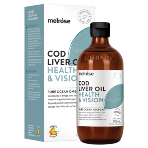 Melrose Omega Cod Liver Oil Health & Vision 500mL