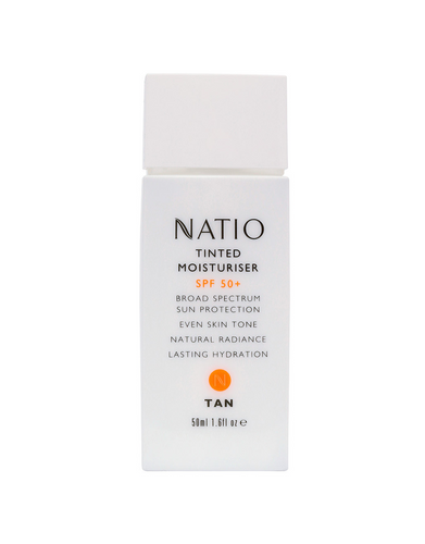 Natio Tinted Moisturiser SPF 50+  Tan 50mL