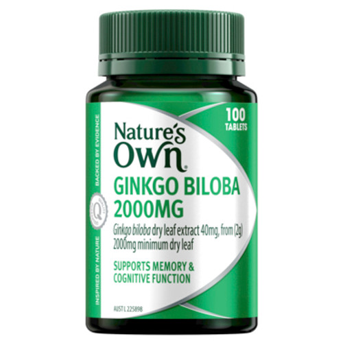 Nature's Own Ginkgo Biloba 2000mg 100 Tablets