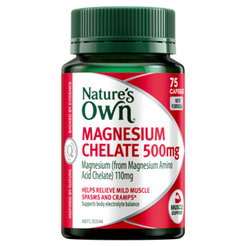 Nature's Own Magnesium Chelate 500mg 75 Capsules