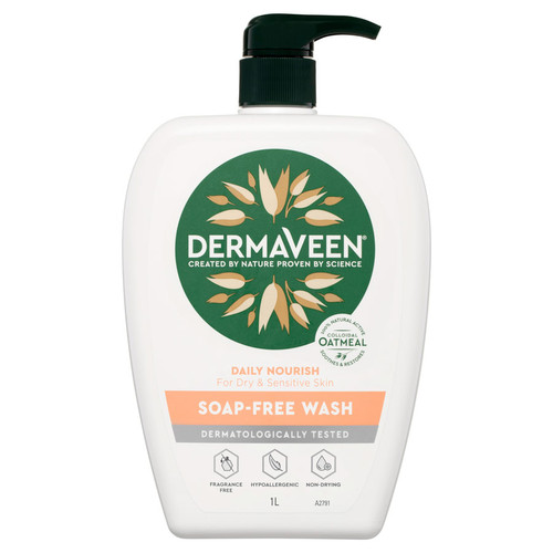 DermaVeen Soap Free 1L Wash in Australia at Blooms The Chemist