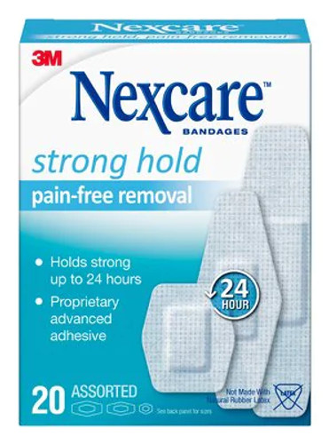 Nexcare Strong Hold Strips Assorted 20 Pack