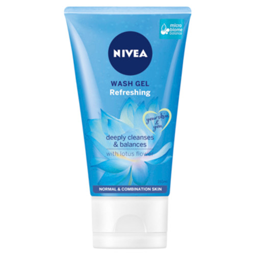 NIVEA Refreshing Face Wash Gel Cleanser with Lotus Flower 150mL