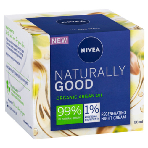 NIVEA Naturally Good Regenerating Night Cream with Argan Oil 50mL