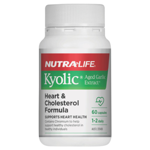 Nutra-Life Kyolic Aged Garlic Extract Heart & Cholesterol Formula 60 Capsules