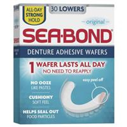 SeaBond Denture Adhesive Lowers 30 Pack