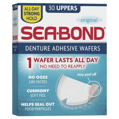 SeaBond Denture Adhesive Uppers 30 Pack