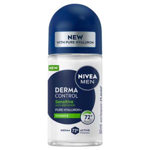 Nivea Mens Roll On Deodorant Derma Control Sensitive 50mL