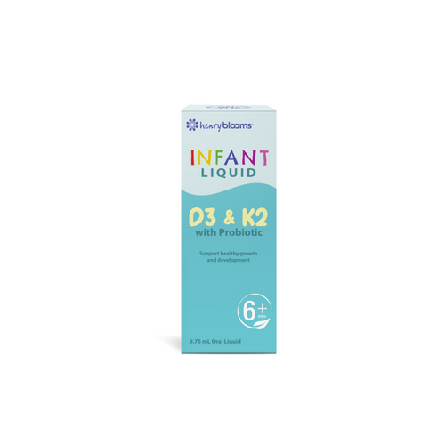 Henry Blooms Infant Liquid D3 & K2 With Probiotic 9.75 mL