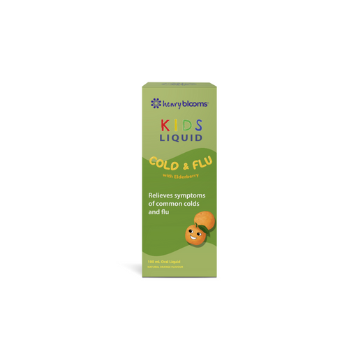 Henry Blooms Kids Liquid Cold And Flu With Elderberry 100 mL