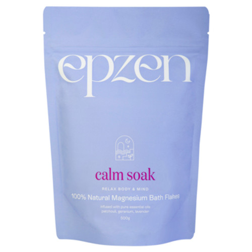 EpzenCalm Soak 100% Natural Magnesium Bath Flakes 500g