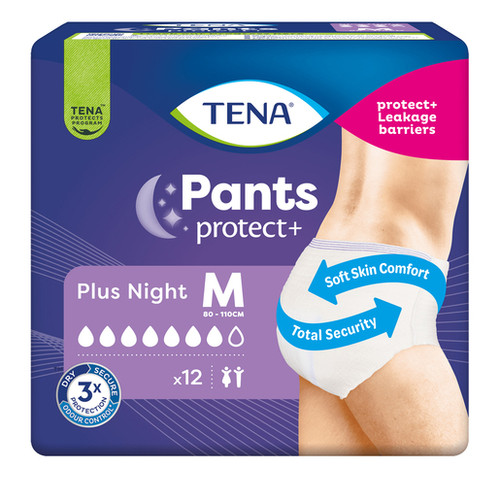 TENA Pants Plus Night Medium 12 Pack