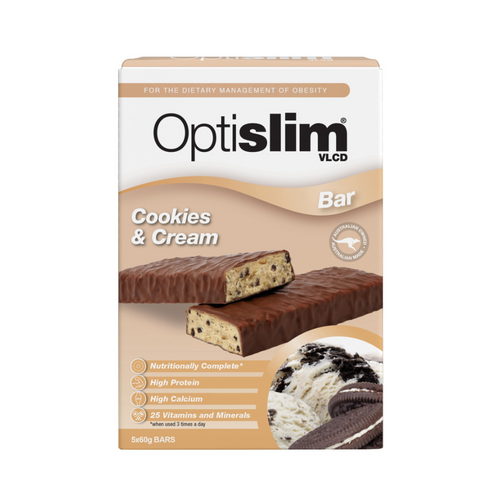 Optislim VCLD Cookies & Cream Bar 60g 5 Pack