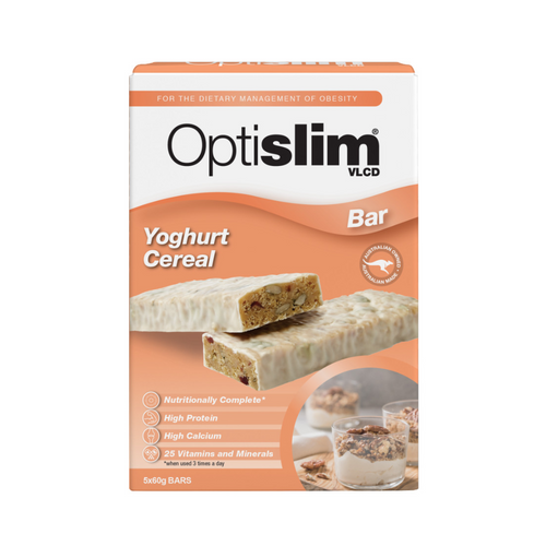 Optislim VCLD Yoghurt Cereal Bar 60g 5 Pack