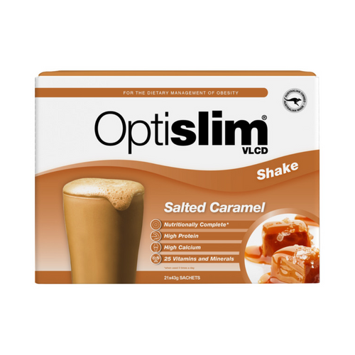 Optislim VCLD Shake Salted Caramel 43g Sachet 21 Pack
