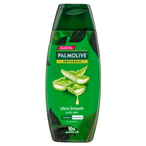 Palmolive Naturals 2 in1 Travel Hair Shampoo & Conditioner Ultra Smooth Aloe Vera 90mL