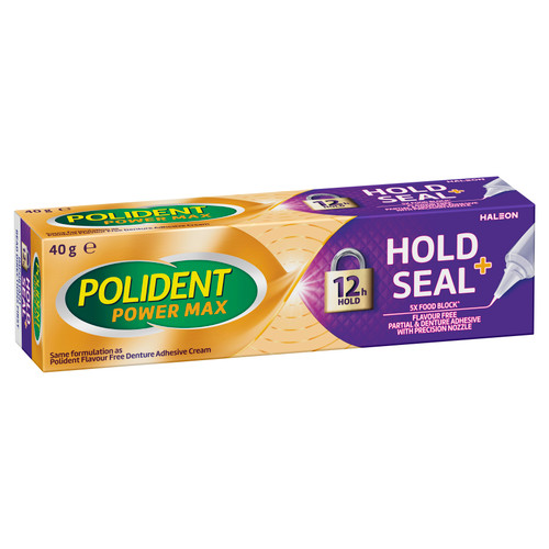 Polident Max Seal Denture Adhesive Cream 40g