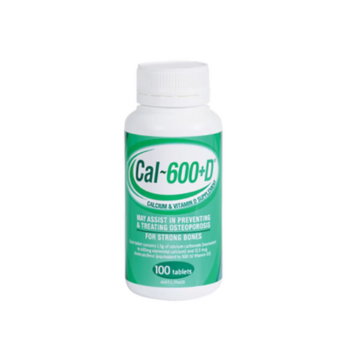 Cal-600+D Calcium +Vitamin D 100 Tablets