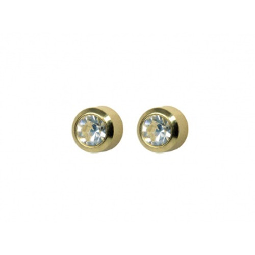 Studex Mini Plain Crystal Stud 24ct Gold Plated -1 Pair