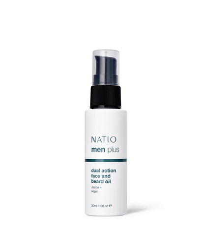 Natio Men Plus Dual Action Face And Beard Oil 30mL