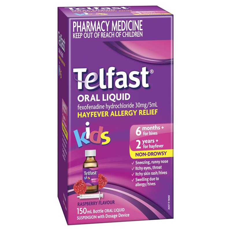 Telfast Kids Oral Liquid 16mg/mL 150mL (Paraben Free)