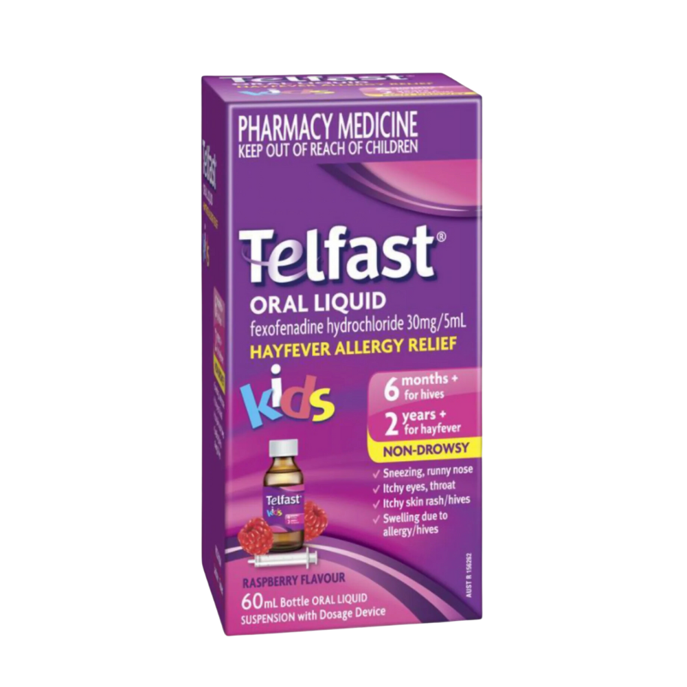 Telfast Kids Oral Liquid 16mg/mL 60mL (Paraben Free)