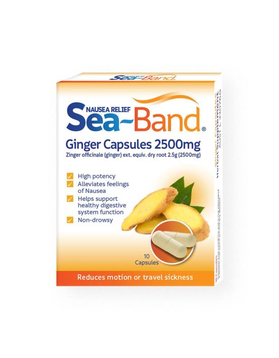 Sea-Band Nausea Relief Ginger 10 Capsules