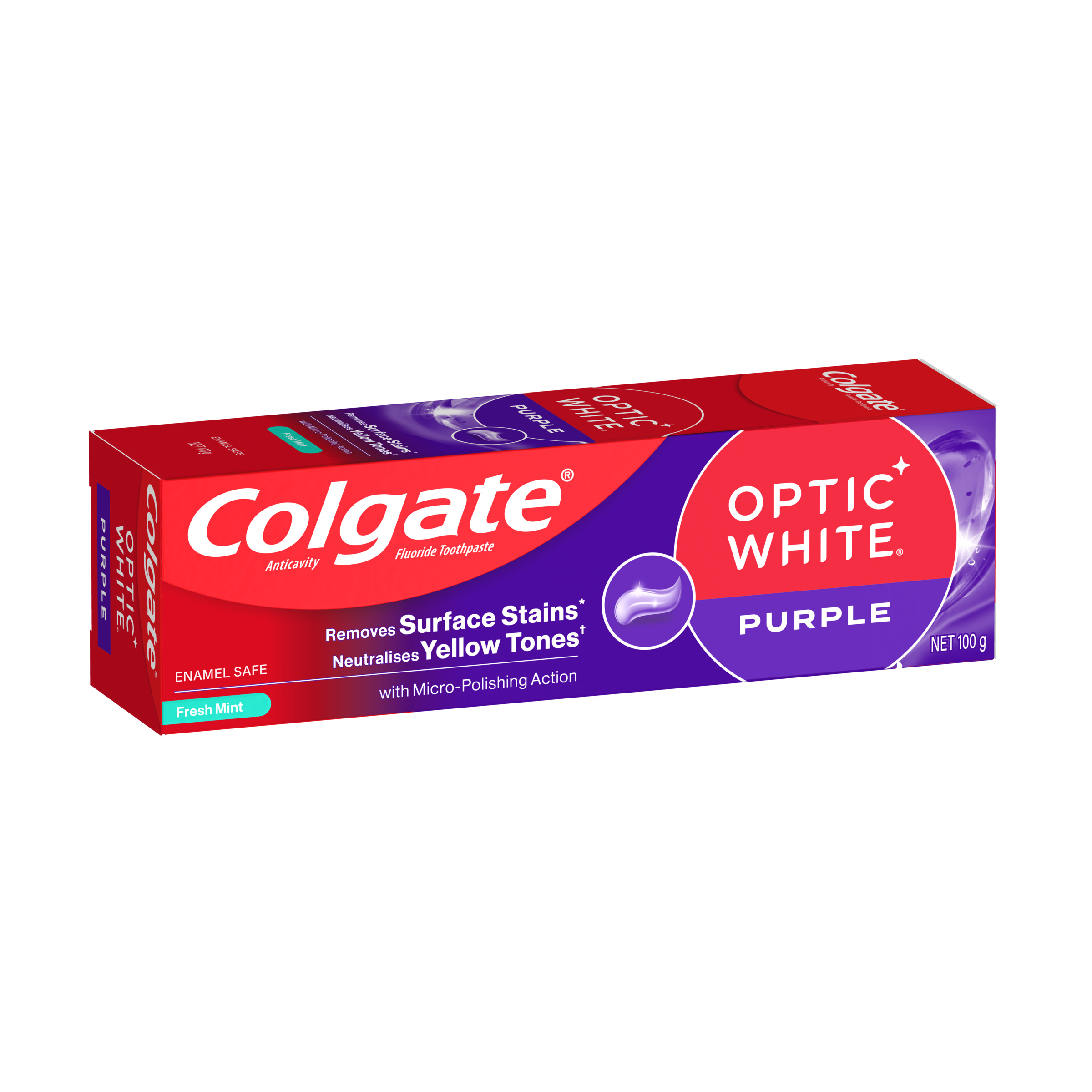 Colgate Optic White Purple Teeth Whitening Toothpaste 100g