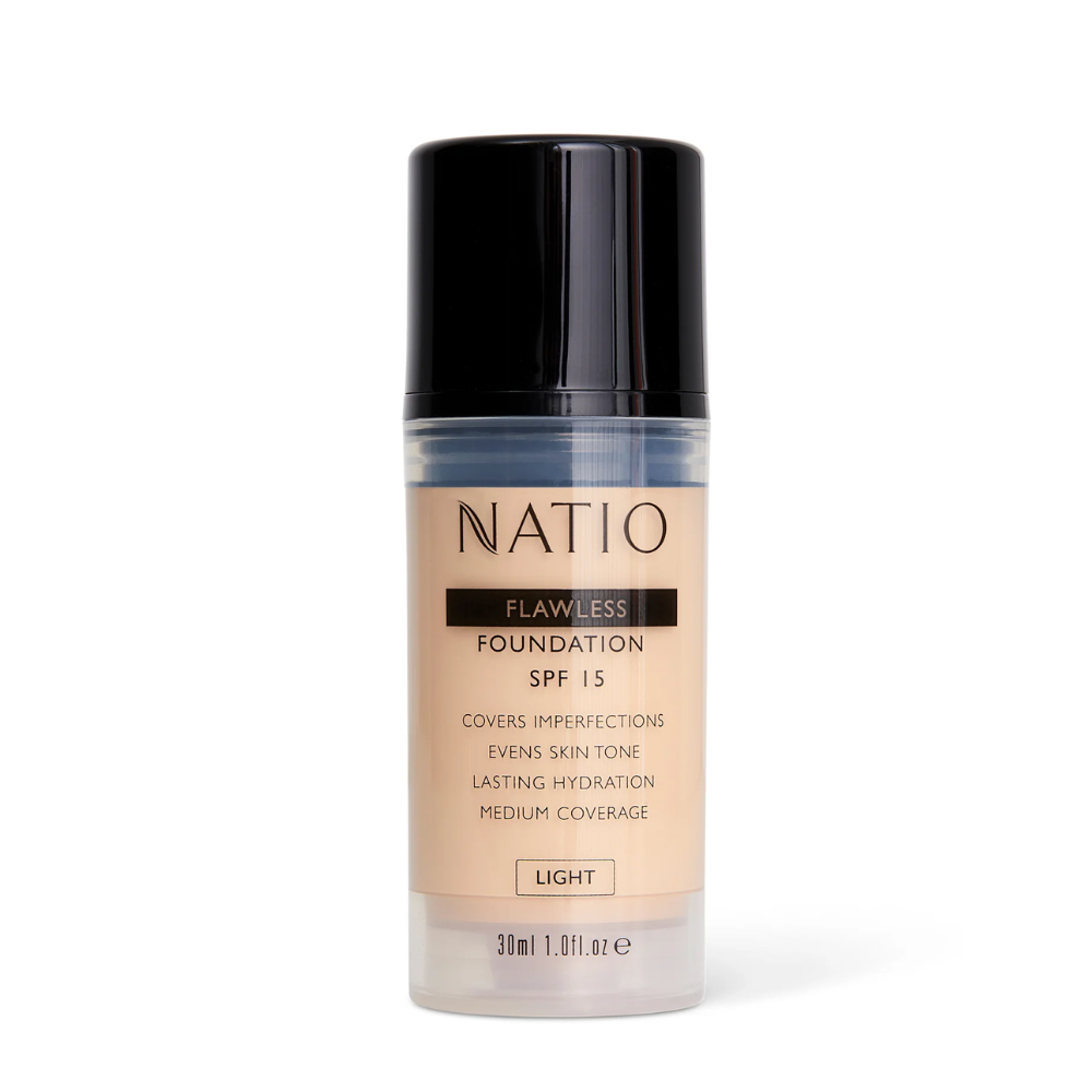 Natio Flawless Foundation SPF 15 Light 30mL