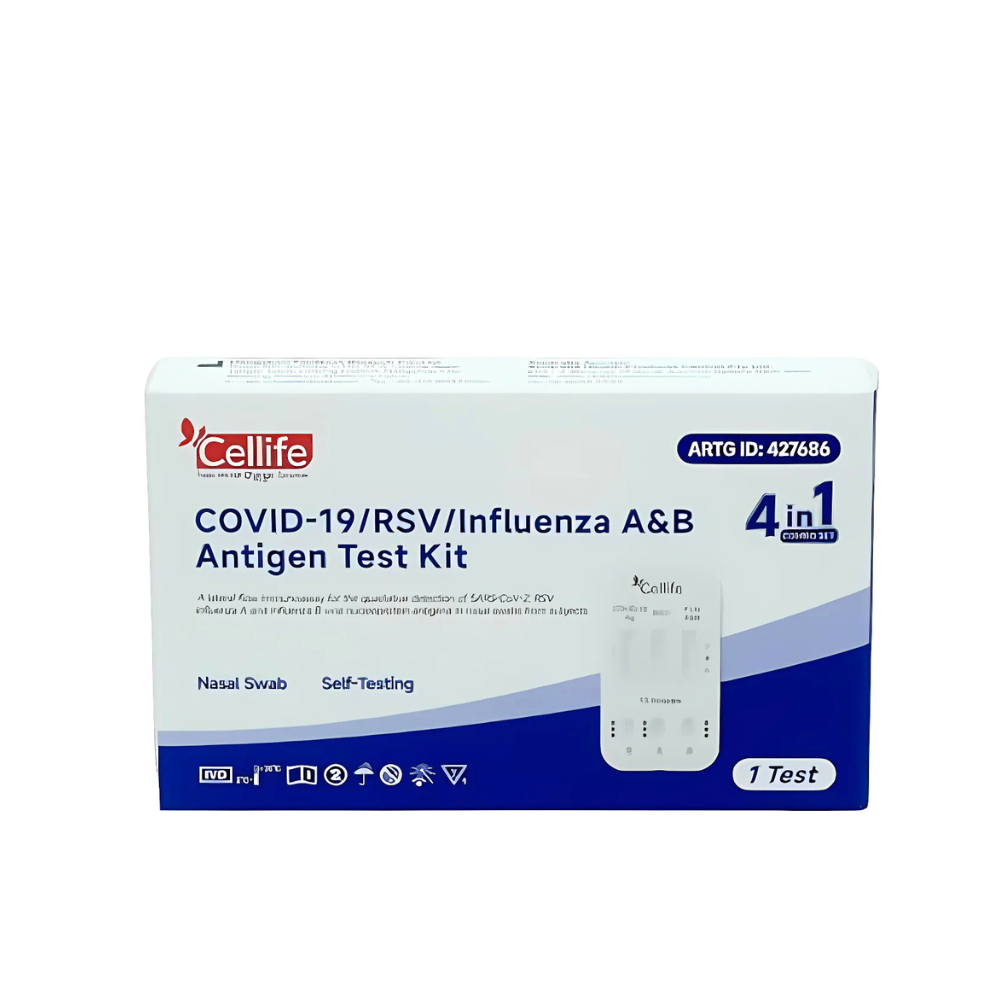 Cellife Covid19, RSV, Flu A/B Combination Test Kit 1 Pack