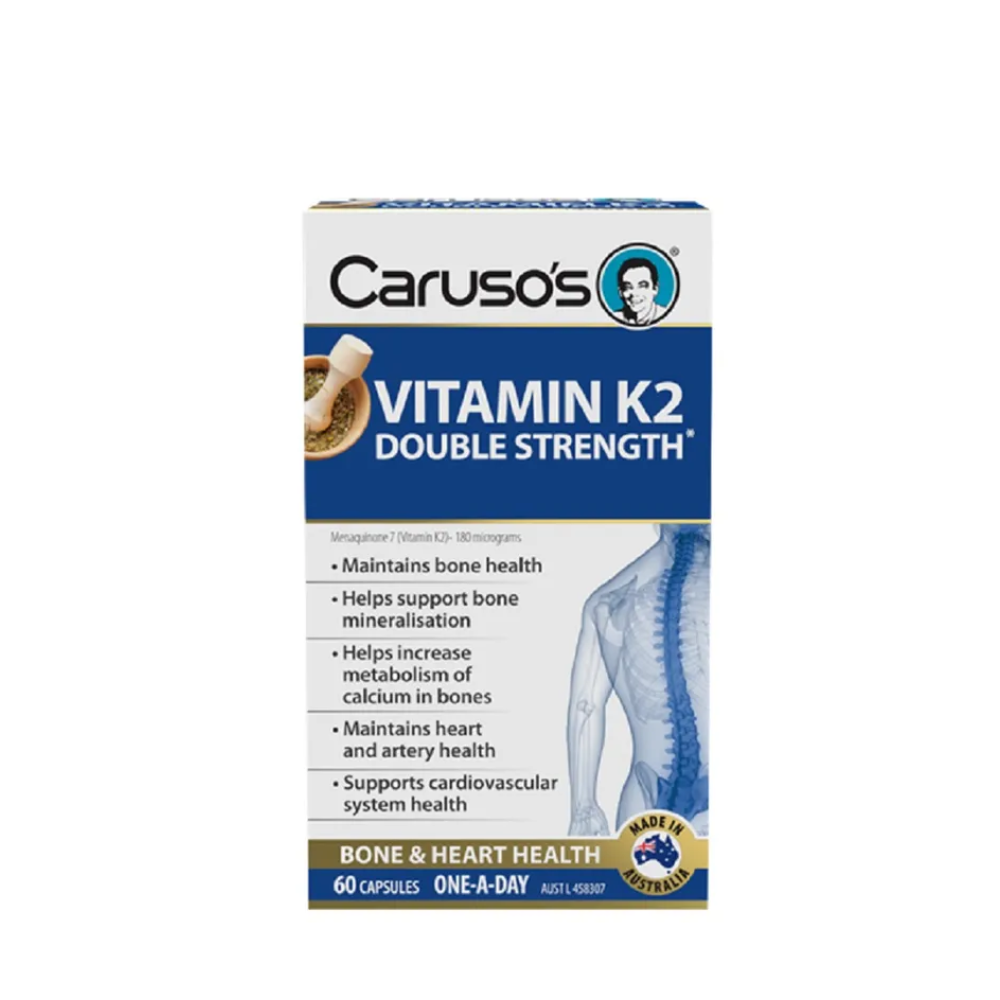 Caruso's Vitamin K2 180mg Double Strength 60 Capsules