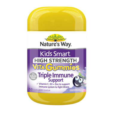 Nature's Way Kids Smart High Strength Vita Gummies Triple Immune Support 50 Pastilles