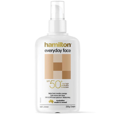 Hamilton Sunscreen Every Day Face Face Cream SPF50+ 200g