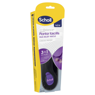 Scholl In-Balance Pain Relief Plantar Fasciitis Orthotics Large 1 Pair