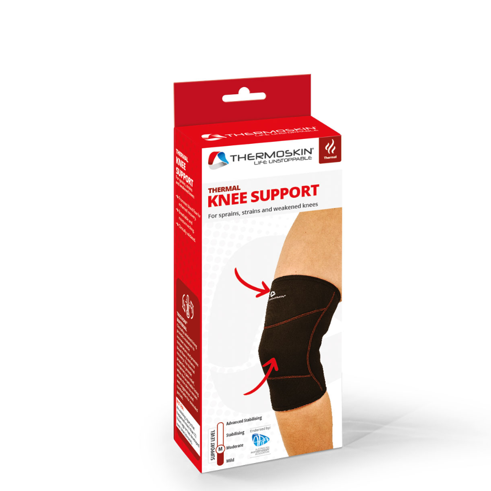 Thermoskin Thermal Knee Support Black Large
