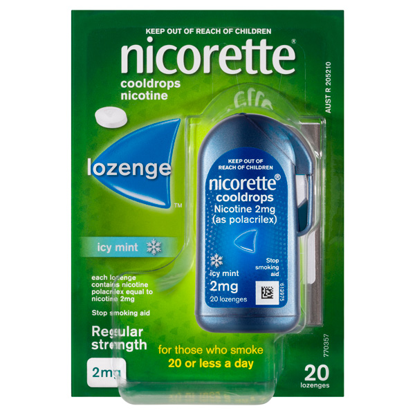 Nicorette Cooldrops Lozenge 2mg - 20 Pack