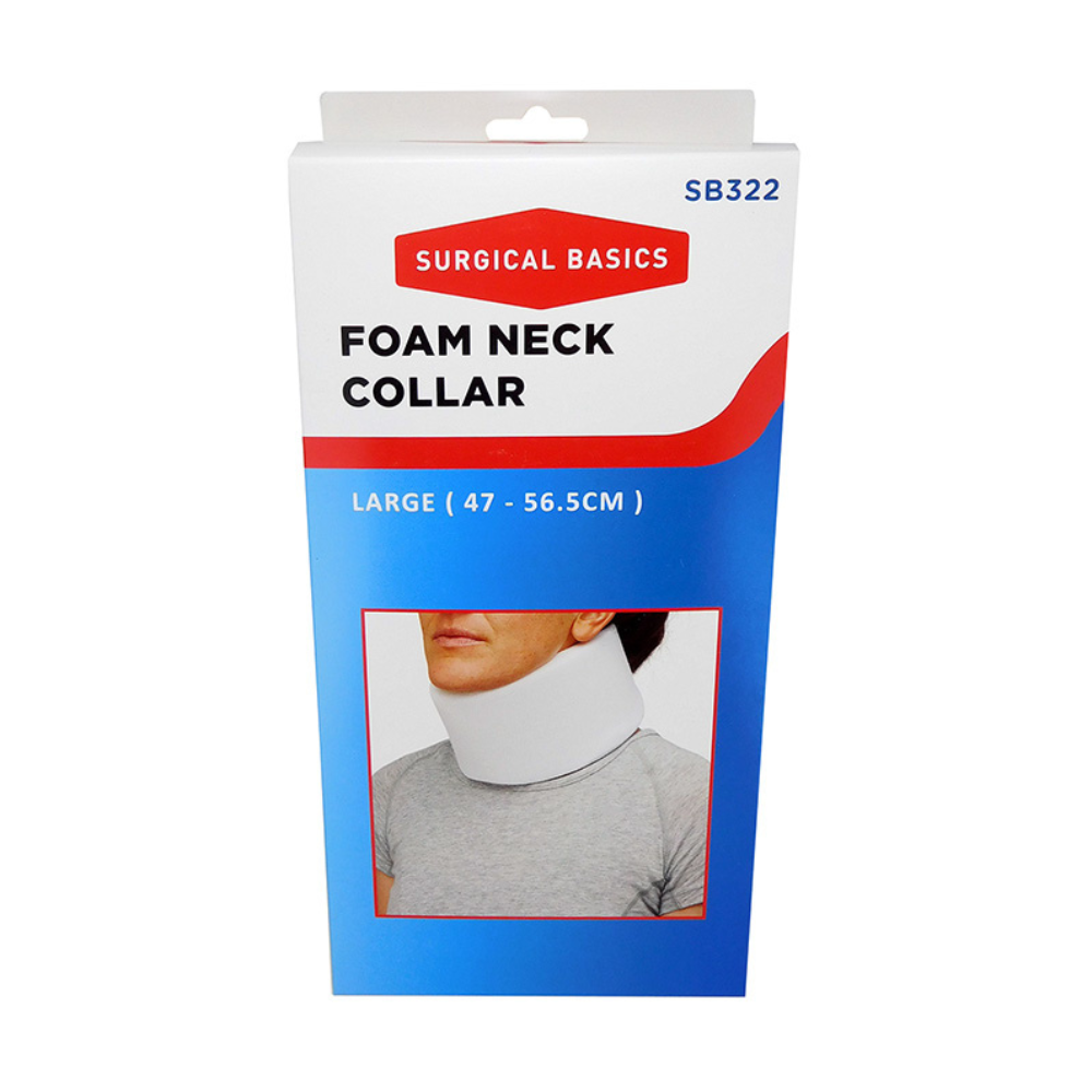 Surgical Basics Soft Foam Neck Collar White Large