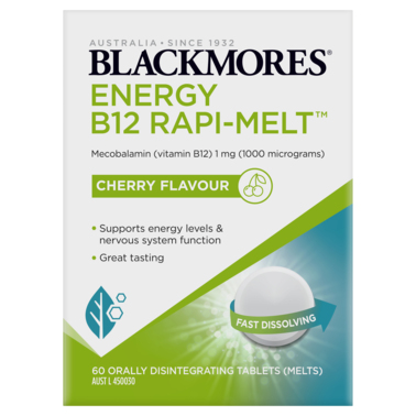 Blackmores Energy B12 Rapi-Mel 60 Melts