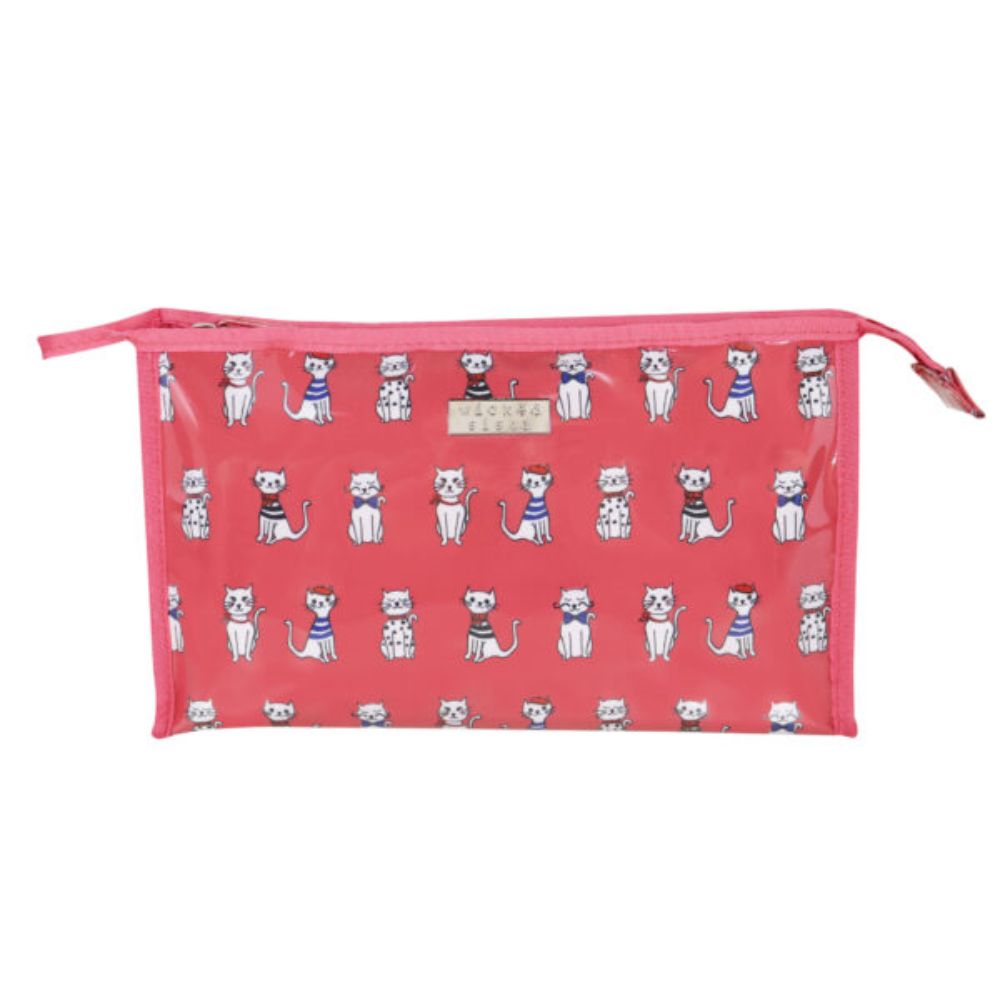 Wicked Sista French Cat Soft Sided A-Line Cosmetic Bag