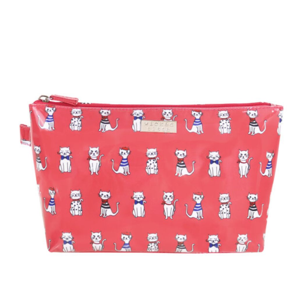 Wicked Sista French Cat Large Luxe Cosmetic Bag