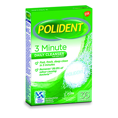 Polident Daily Denture Cleanser Fresh Active 36 Tablets