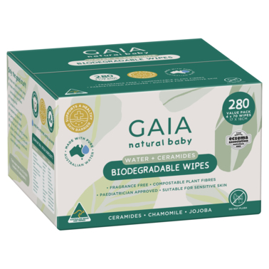 GAIA Natural Baby Biodegradable Baby Wipe 280 pack