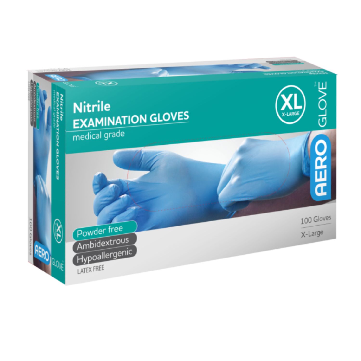 AeroGlove Nitrile Glove Medium 100 Pack