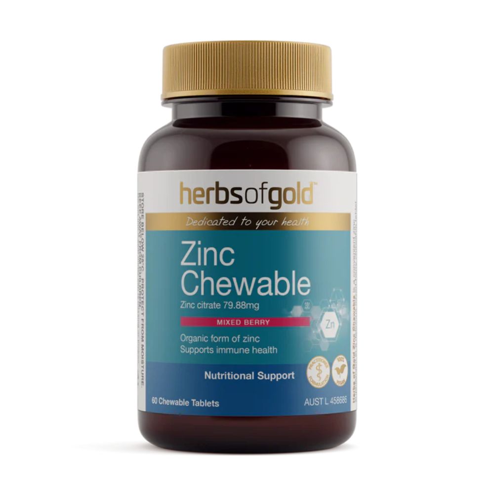 Herbs Of Gold Zinc Chewable 60 Tablets