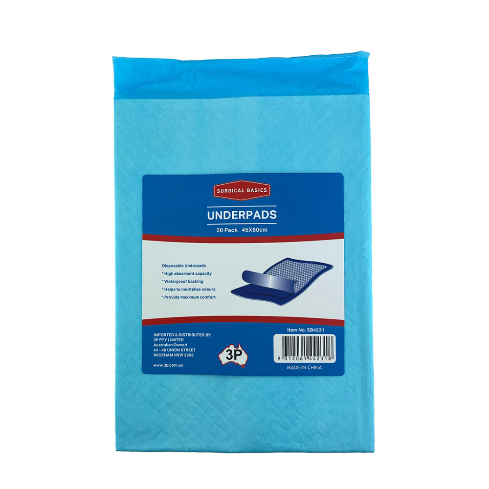 Surgical Basics Underpads 45 x 60cm 20 Pack